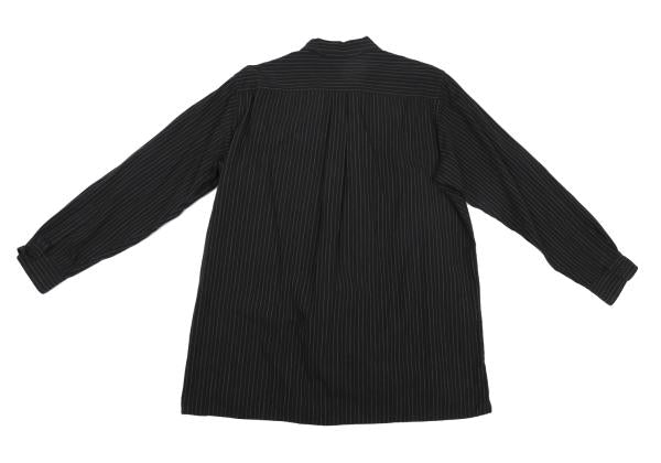 Y's for men Zigzag Stripe Panel Shirt Black Cotton Size 3
