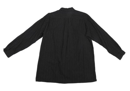 Y's for men Zigzag Stripe Panel Shirt Black Cotton Size 3