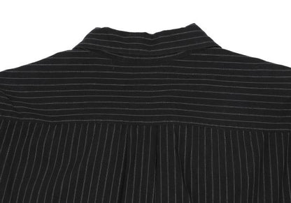 Y's for men Zigzag Stripe Panel Shirt Black Cotton Size 3