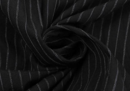Y's for men Zigzag Stripe Panel Shirt Black Cotton Size 3