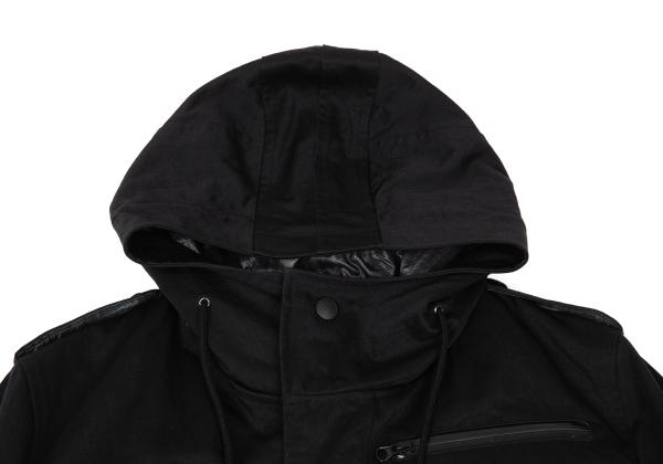 Y-3 Checker Quilted Detachable Hood Jacket Black Size M