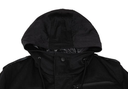 Y-3 Checker Quilted Detachable Hood Jacket Black Size M
