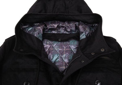 Y-3 Checker Quilted Detachable Hood Jacket Black Size M