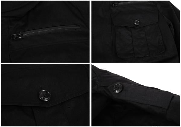 Y-3 Checker Quilted Detachable Hood Jacket Black Size M
