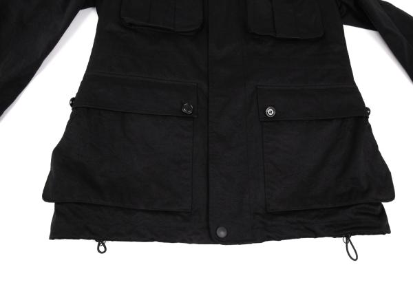 Y-3 Checker Quilted Detachable Hood Jacket Black Size M