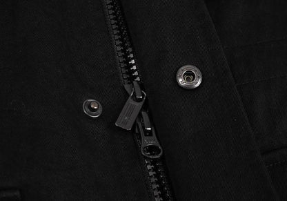 Y-3 Checker Quilted Detachable Hood Jacket Black Size M