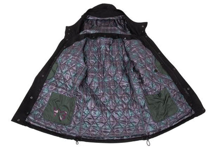 Y-3 Checker Quilted Detachable Hood Jacket Black Size M