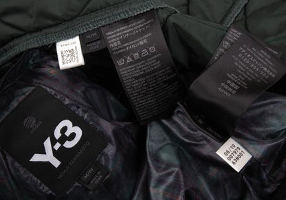 Y-3 Checker Quilted Detachable Hood Jacket Black Size M