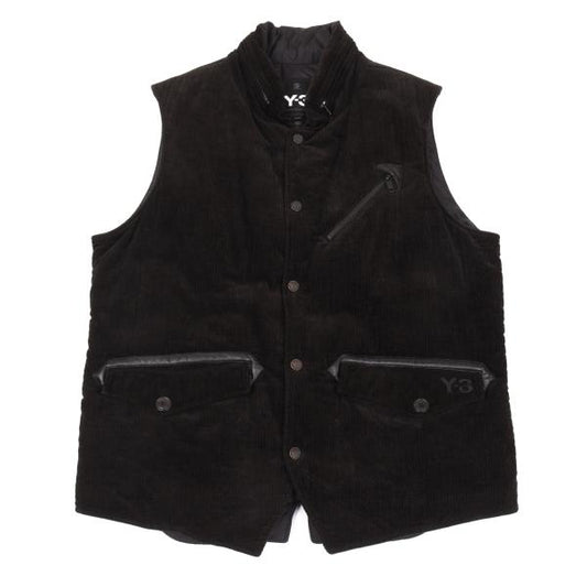 Y-3 Corduroy Padded Vest Black Size M