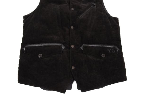Y-3 Corduroy Padded Vest Black Size M