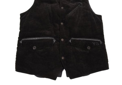 Y-3 Corduroy Padded Vest Black Size M