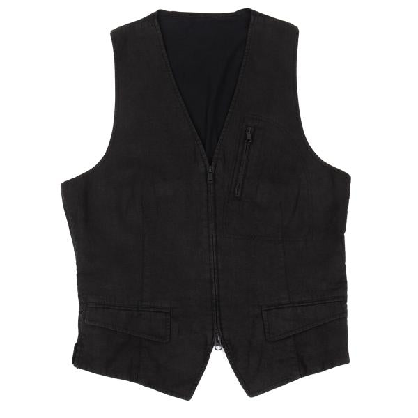 Y-3 Linen Paneled Vest Black Size M
