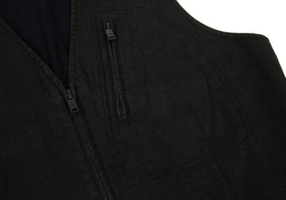 Y-3 Linen Paneled Vest Black Size M