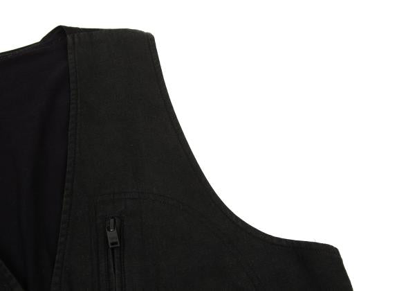 Y-3 Linen Paneled Vest Black Size M