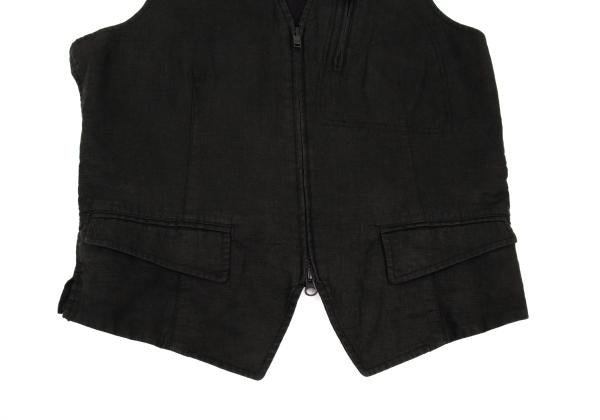 Y-3 Linen Paneled Vest Black Size M