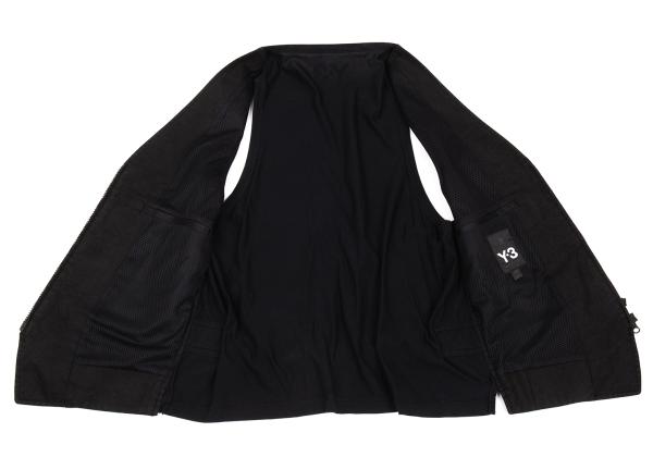 Y-3 Linen Paneled Vest Black Size M