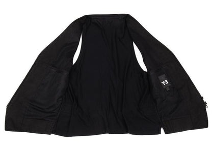 Y-3 Linen Paneled Vest Black Size M