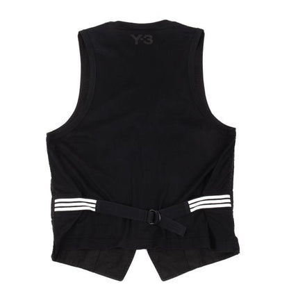 Y-3 Linen Paneled Vest Black Size M