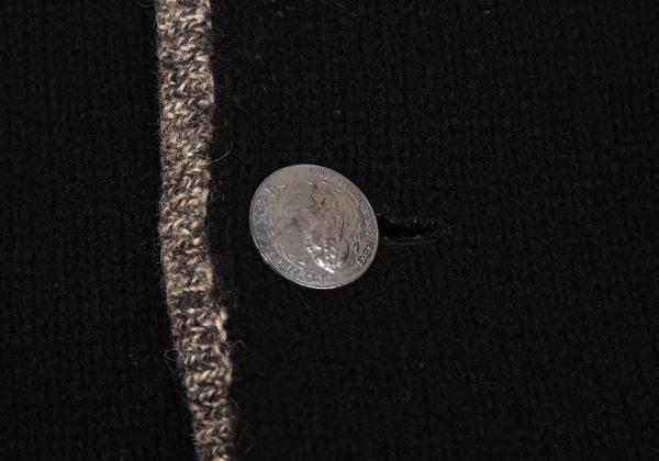 Karl Helmut Coin Button Knit Jacket Black Size M