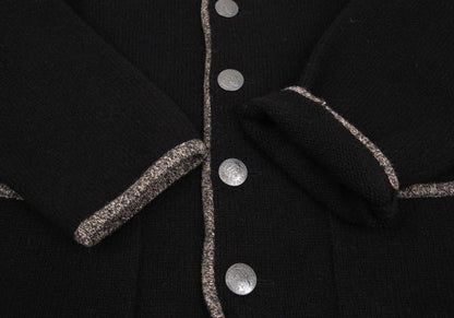 Karl Helmut Coin Button Knit Jacket Black Size M