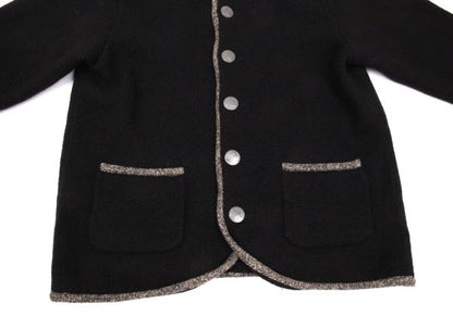 Karl Helmut Coin Button Knit Jacket Black Size M