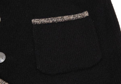 Karl Helmut Coin Button Knit Jacket Black Size M