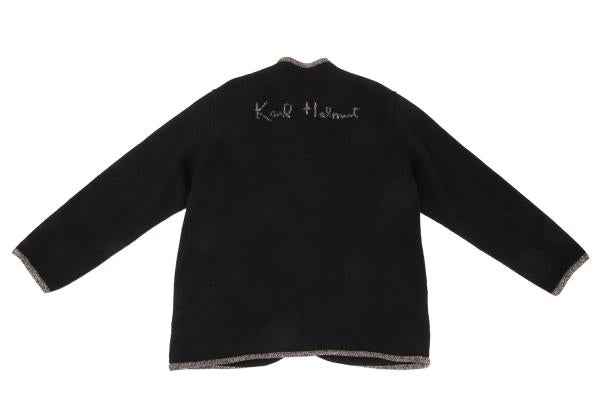 Karl Helmut Coin Button Knit Jacket Black Size M