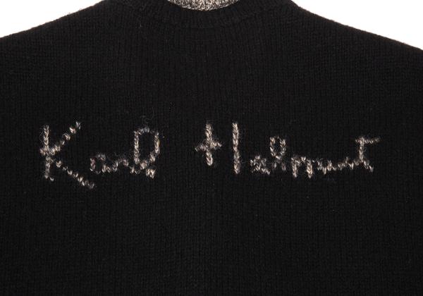 Karl Helmut Coin Button Knit Jacket Black Size M