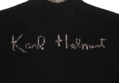 Karl Helmut Coin Button Knit Jacket Black Size M