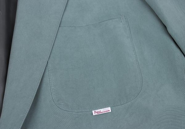 Papas Blue Silk Tailored Blazer Size L48