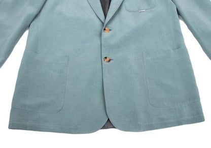 Papas Blue Silk Tailored Blazer Size L48