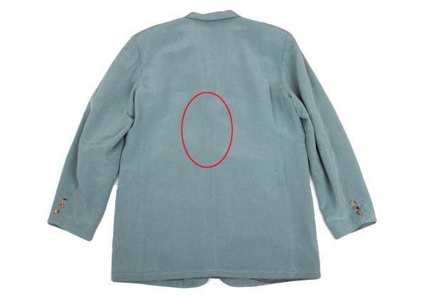 Papas Blue Silk Tailored Blazer Size L48