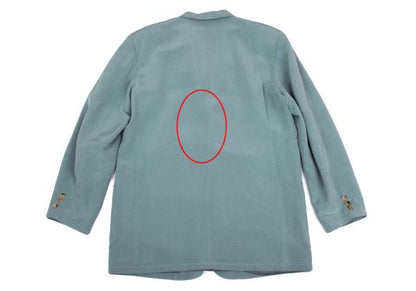 Papas Blue Silk Tailored Blazer Size L48