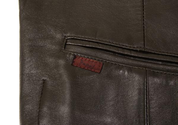 Papas Deerskin Western Yoke Vest Brown Size L