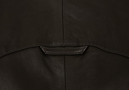 Papas Deerskin Western Yoke Vest Brown Size L