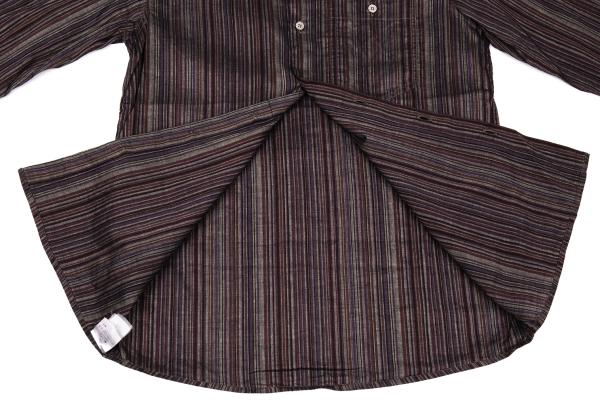 MISSONI Linen Cotton Stripe Long Sleeve Shirt Purple Size 48