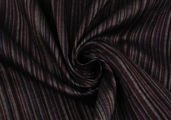 MISSONI Linen Cotton Stripe Long Sleeve Shirt Purple Size 48