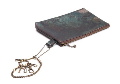 Jean Paul GAULTIER V Cyber Zip Green PVC Pouch