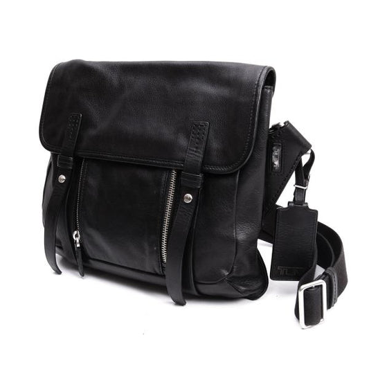 TUMI 68153D Colorado Deluxe Leather Shoulder Bag Black