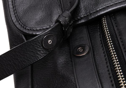 TUMI 68153D Colorado Deluxe Leather Shoulder Bag Black