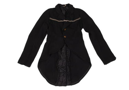COMME des GARCONS Chain Detail Tailcoat Jacket Black Size S