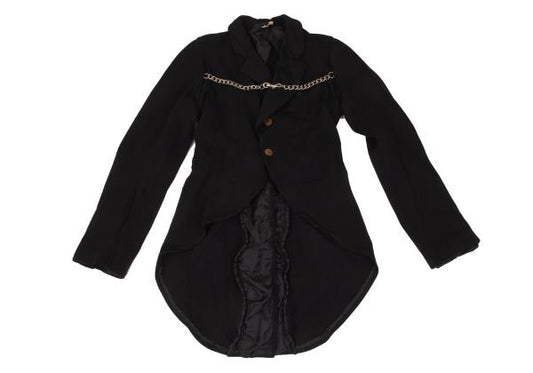 COMME des GARCONS Chain Detail Tailcoat Jacket Black Size S