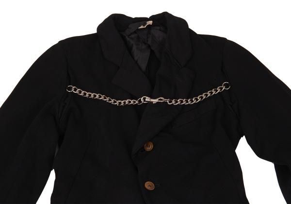 COMME des GARCONS Chain Detail Tailcoat Jacket Black Size S