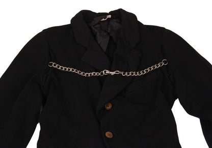 COMME des GARCONS Chain Detail Tailcoat Jacket Black Size S