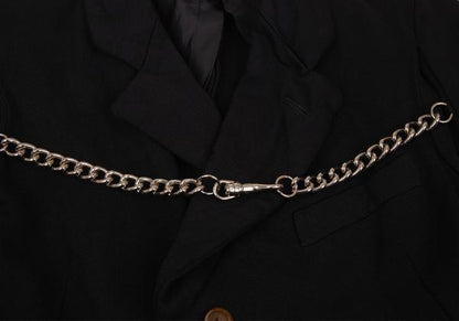 COMME des GARCONS Chain Detail Tailcoat Jacket Black Size S