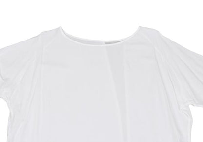 Y's Rayon Crinkle Gauze Panel T-Shirt Off-White Size 2
