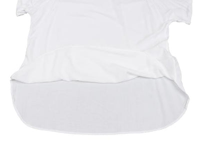 Y's Rayon Crinkle Gauze Panel T-Shirt Off-White Size 2
