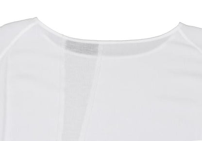 Y's Rayon Crinkle Gauze Panel T-Shirt Off-White Size 2