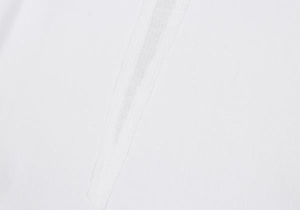 Y's Rayon Crinkle Gauze Panel T-Shirt Off-White Size 2