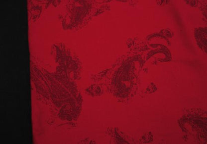 Y's 18AW Wool Paisley Print Paneled Dress Black/Red Size 1